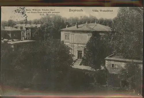 Bayreuth Villa Wahnfried Kat. Bayreuth