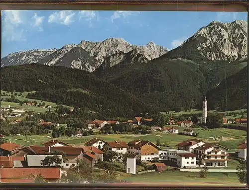Pfronten Panorama mit Schlicke Koellespitze und Rossberg Allgaeuer Alpen Kat. Pfronten