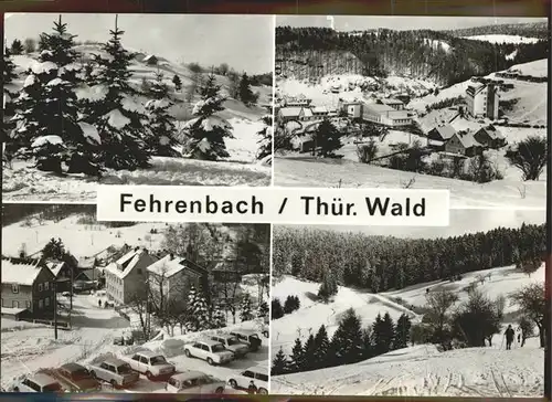 Fehrenbach Thueringer Wald Teilansichten Wintersportplatz