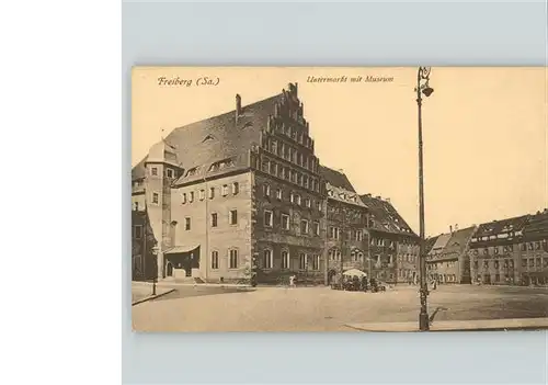 Freiberg Sachsen Untermarkt mit Museum Kat. Freiberg
