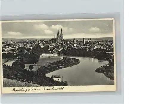 Regensburg Gesamtansicht Donau Dom Kat. Regensburg