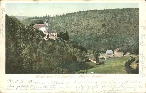 Maria Buchen Panorama Wallfahrtsort Kirche Kat. Lohr a.Main