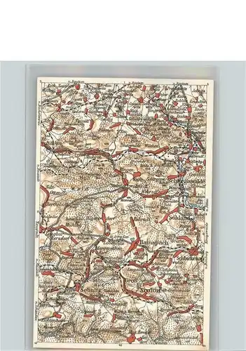Sebnitz Geographische uebersichtskarte Osterzgebirge Kat. Sebnitz