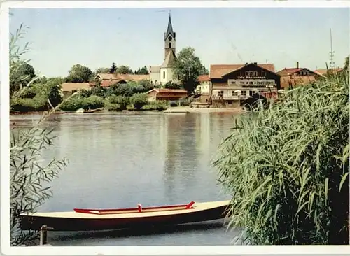 Seebruck Chiemsee Seebruck Chiemsee Cafe Wassermann ungelaufen ca. 1965 / Seeon-Seebruck /Traunstein LKR