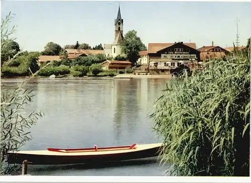 Seebruck Chiemsee Seebruck Chiemsee Cafe Wassermann ungelaufen ca. 1965 / Seeon-Seebruck /Traunstein LKR