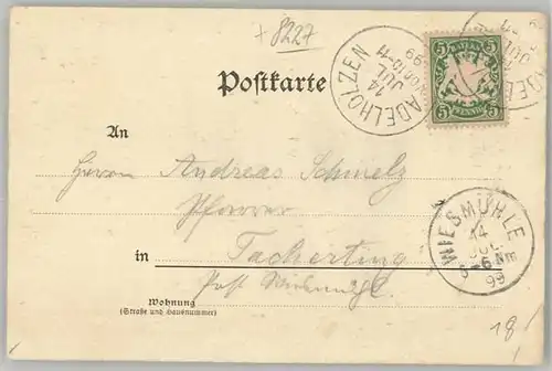 Traunstein Oberbayern Kloster Maria Eck x 1899