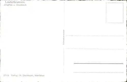 Lauterbrunnen BE Jungfrau und Staubbach Kat. Lauterbrunnen