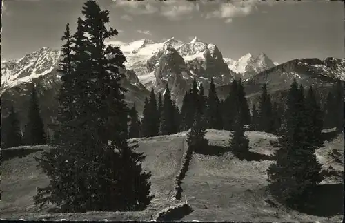 Hasliberg Balisalp Wetterhoerner Moench Eiger Kat. Meiringen