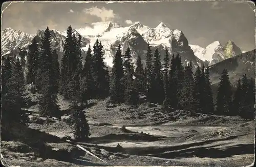 Hasliberg Wetterhorngruppe Moench Eiger Kat. Meiringen