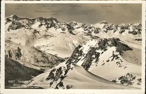 Pizzo Lucendro Alpenpanorama Kat. Pizzo Lucendro