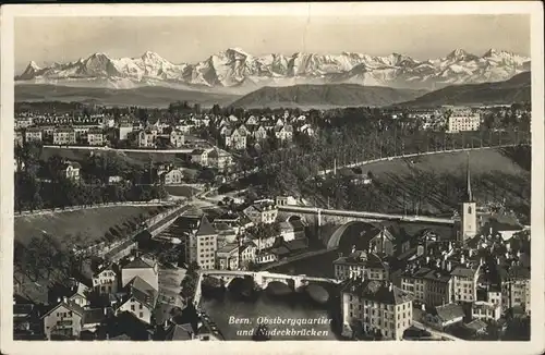 Bern BE Obstbergquartier und Nydeckbruecken Kat. Bern