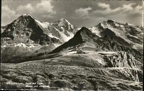 Maennlichen Hotel mit Eiger Moench Jungfrau Kat. Maennlichen