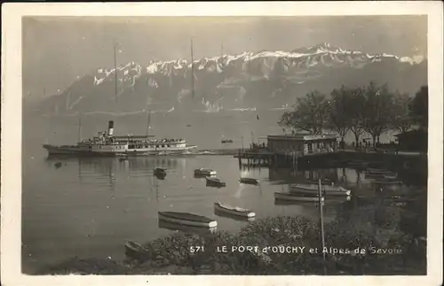 Ouchy Le Port dOuchy et Alpes de Savoie Kat. Lausanne