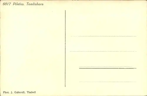 Pilatus Tomlishorn Kat. Pilatus