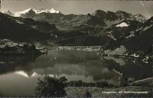 Lungern Lungernsee mit Wetterhorngruppe Kat. Lungern