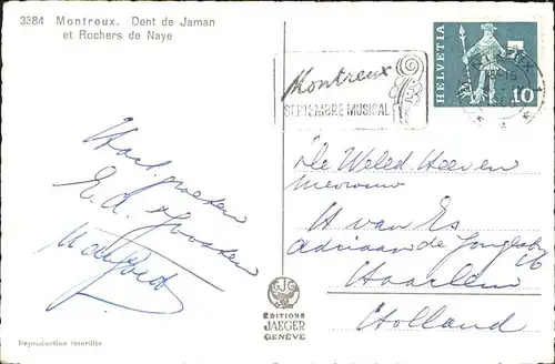 Montreux VD Dent de Jaman et Rochers de Naye / Montreux /Bz. Vevey