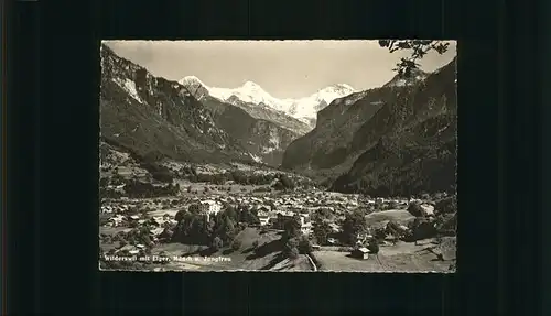 Wilderswil mit Eiger Moench und Jungfrau Kat. Wilderswil