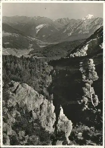 Ofenpass Ofenpasshoehe mit Blick auf die Muenstertaler Alpen und den Ortler Kat. Zernez