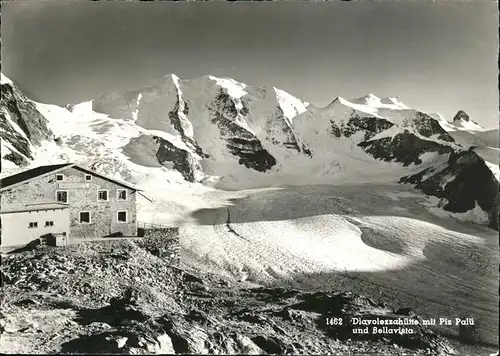 Piz Palue mit Diavolezzahuette und Bellavista Kat. Piz Palue