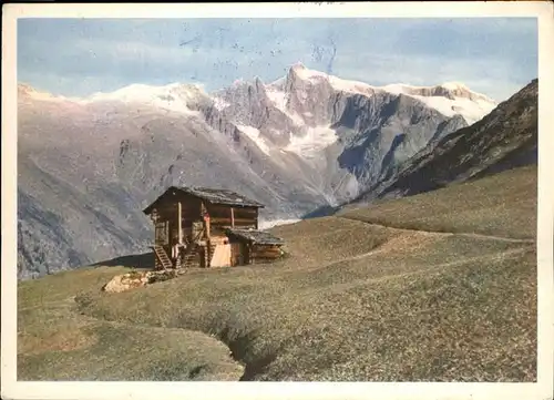 Cham ZG Walliser Berglandschaft Blockhuette Kat. Cham