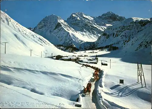 Sertig Doerfli Schlittenpartie Mittagshorn Plattenhorn Hochducan