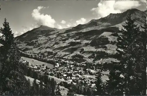 Adelboden BE mit Blick auf Elsighorn Bonderspitz Kat. Adelboden