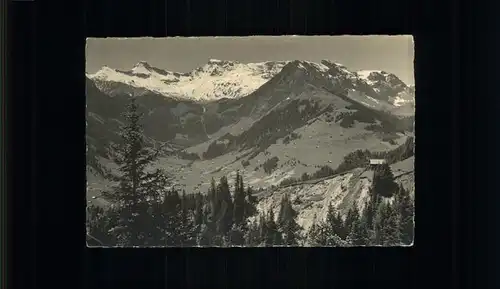 Adelboden BE Blick vom Hoernliweg Sieghorn Wildstrubel Fizer Kat. Adelboden