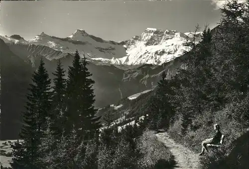 Adelboden BE Hoernliweg Kindbettihorn Tierhoernli Steghorn Wildstrubel Kat. Adelboden