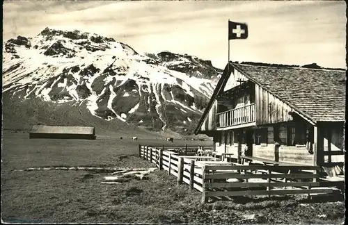 Adelboden BE Restaurant und Berghaus Engstligenalp mit Wildstrubel Kat. Adelboden