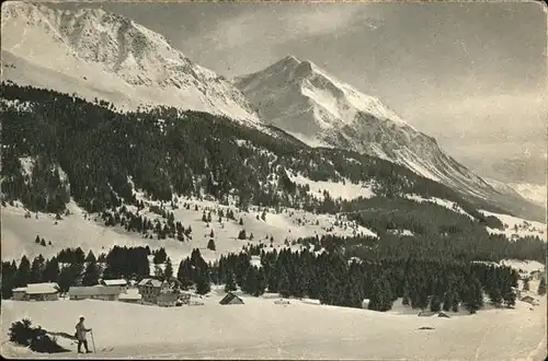 Valbella Blick auf die Heide und das Lenzerhorn Kat. Valbella