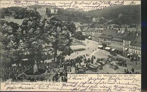 Eisenach Thueringen Marktplatz Post Pavillon Brunnen Kat. Eisenach