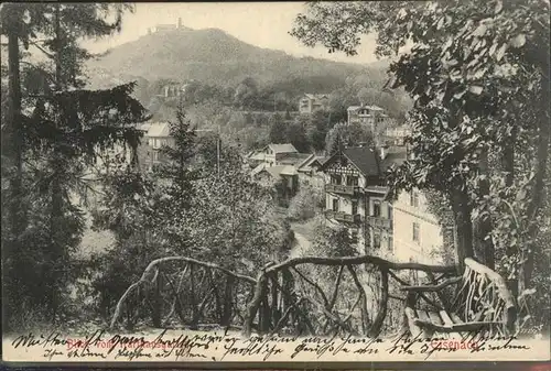 Eisenach Thueringen Panorama Blick vom Karthausgarten Kat. Eisenach