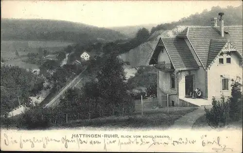 Hattingen Ruhr Blick vom Schulenberg Kat. Hattingen