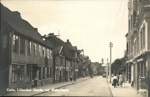 Eutin Luebecker Strasse mit Weberhaus Kat. Eutin