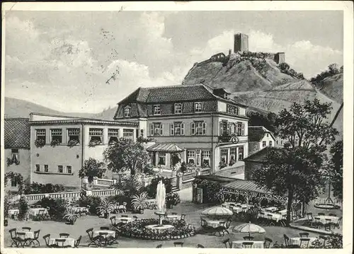 Kobern-Gondorf Hotel Weinhaus Brunnen Gartenrestaurant Burg / Kobern-Gondorf /Mayen-Koblenz LKR