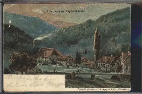 Pforzheim Panorama Kupferhammer Kat. Pforzheim