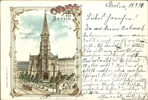 Berlin Weddingplatz mit Dankeskirche Kat. Berlin