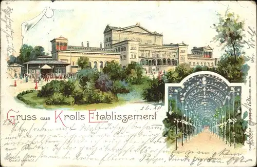 Berlin Krolls Etablissement Wandelhalle Kat. Berlin