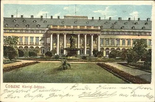 Coblenz Koblenz Koenigliches Schloss Denkmal Kat. Koblenz