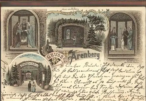 Arenberg Koblenz Heiligenbilder Eingang zum Oelberg Jesus Maria und Joseph Kat. Koblenz