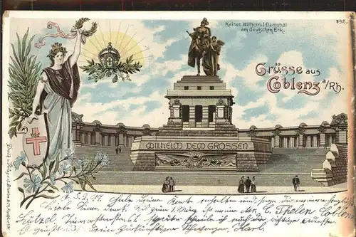 Coblenz Koblenz Denkmal Kaiser Wilhelm I Deutsches Eck Kat. Koblenz