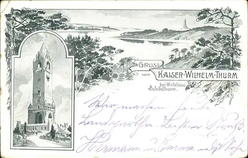 Schildhorn Berlin Kaiser Wilhelm Turm beim Wirtshaus Schildhorn / Berlin /Berlin Stadtkreis