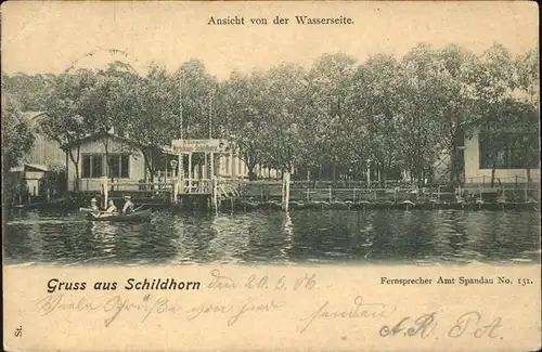 Schildhorn Berlin Wirtshaus Schildhorn von der Wasserseite / Berlin /Berlin Stadtkreis