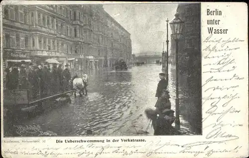 Berlin ueberschwemmung Yorkstrasse Kat. Berlin