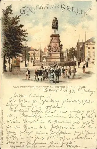 Berlin Friedrichsdenkmal Unter den Linden Kat. Berlin