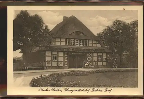 Berlin Dahlem Untergrundbahnhof Kat. Berlin