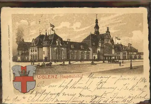 Coblenz Koblenz Hauptbahnhof Wappen Kat. Koblenz