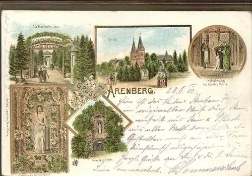 Arenberg Koblenz Kirche Grotte Heiligenbilder Kat. Koblenz