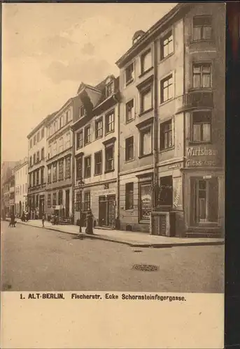 Berlin Fischerstrasse Schornsteinfegergasse Wirtshaus Kat. Berlin