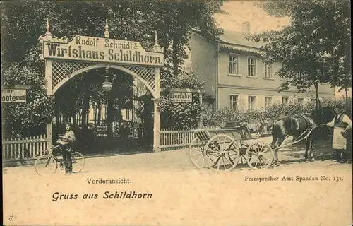 Schildhorn Berlin Wirtshaus Pferdedroschke / Berlin /Berlin Stadtkreis